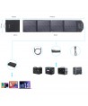 Choetech SC009-V2 solar foldable charger 100W USB-C / 2x USB-A PD QC - black