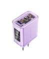 Acefast charger GaN 65W 3 ports (1xUSB, 2xUSB C) purple (A45)