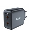 Fast charger GaN 35W PD 2x USB C Acefast A49 - black