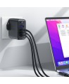 Fast charger GaN UK 100W Power Delivery 3x USB C 1x USB - black
