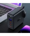 Fast charger GaN UK 100W Power Delivery 3x USB C 1x USB - black
