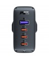 Fast charger GaN UK 100W Power Delivery 3x USB C 1x USB - black