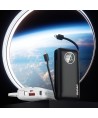 Dudao powerbank 10000mAh 1xUSB-A / 1xUSB-C 22.5W with built-in cable 1xLightning / 1xUSB-C black (K15sB)