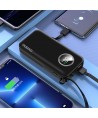 Dudao powerbank 10000mAh 1xUSB-A / 1xUSB-C 22.5W with built-in cable 1xLightning / 1xUSB-C black (K15sB)