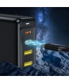 Choetech charger GaN 140W 4 ports (2x USB C, 2x USB) black (PD6005)