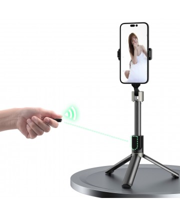 Selfie stick / telescopic pole with tripod Dudao F18W - white