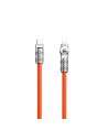 Dudao L24CL USB-C - Lightning angled cable with 180° rotation 30W 1m - orange