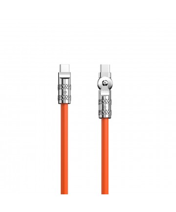 Angled cable USB C - USB C 120W 1m rotation 180° Dudao - orange