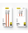 Dudao L24AL USB-A - Lightning angled cable with 180° rotation 30W 1m - orange