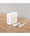 GaN 100W fast wall charger 2 x USB-C / 2 x USB Dudao A100EU - white