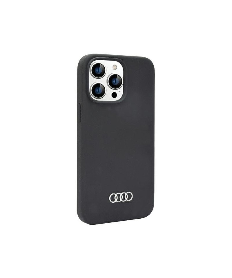 Audi Silicone Case iPhone 14 Pro Max 6.7 black/black hardcase  AU-LSRIP14PM-Q3/D1-BK