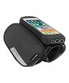 Wozinsky frame bike bag + detachable phone cover up to 6.5 "1.5l black (WBB7BK)