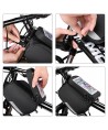 Wozinsky frame bike bag + detachable phone cover up to 6.5 "1.5l black (WBB7BK)