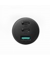 Joyroom 70W car charger with 3 ports: USB, 2 x USB C black (JR-CL26)