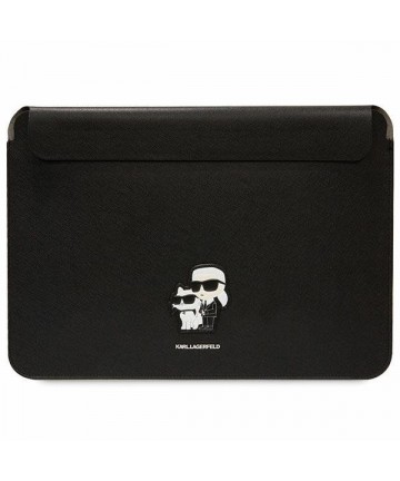 Karl Lagerfeld Saffiano Karl&Choupette case for a 14" laptop - black