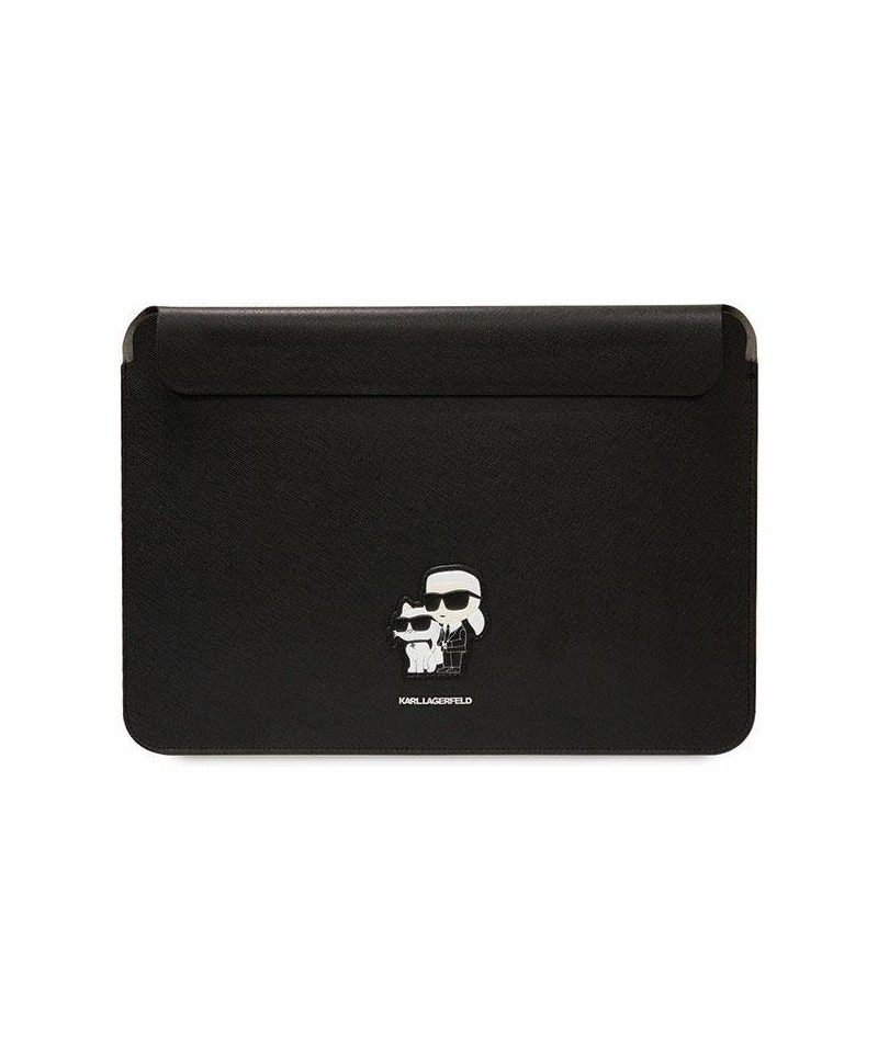 Karl Lagerfeld Saffiano Karl&Choupette case for a 14" laptop - black