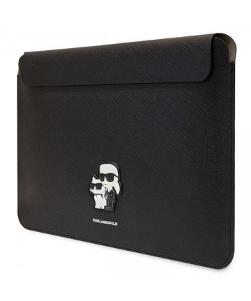 Karl Lagerfeld Saffiano Karl&Choupette case for a 14" laptop - black