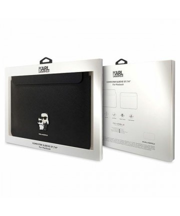 Karl Lagerfeld Saffiano Karl&Choupette case for a 14" laptop - black