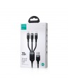 Joyroom Multi-Use Series S-A18 3in1 USB-A - Lightning / USB-C / micro USB cable 0.3m - black
