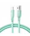 Joyroom Multi-Color Series S-A34 USB-A / USB-C cable 100W 1m - green
