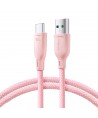 Joyroom Multi-Color Series S-A34 USB-A / USB-C Cable 100W 1m - Pink