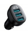 Joyroom JR-CCD03 3.4A Car Charger with Display 3x USB-A - Black