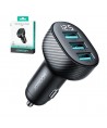 Joyroom JR-CCD03 3.4A Car Charger with Display 3x USB-A - Black