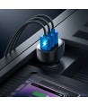 Joyroom JR-CCD03 3.4A Car Charger with Display 3x USB-A - Black