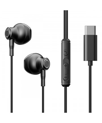 Joyroom TYPE-C Series JR-EC07 USB-C in-ear headphones metal - black