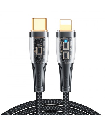 Joyroom Star-Cloud Series A3 USB-C / Lightning Cable 20W 1.2m with Smart Switch - Black