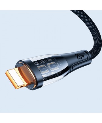 Joyroom Star-Cloud Series A3 USB-C / Lightning Cable 20W 1.2m with Smart Switch - Black