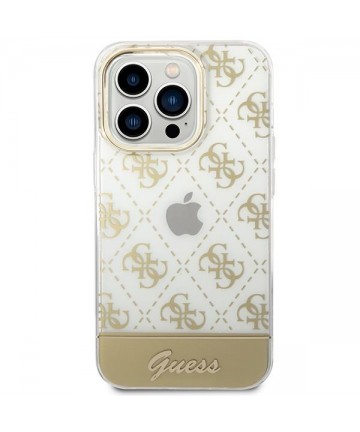Guess GUHCP14XHG4MHG iPhone 14 Pro Max 6.7 "gold / gold hardcase 4G Pattern Script