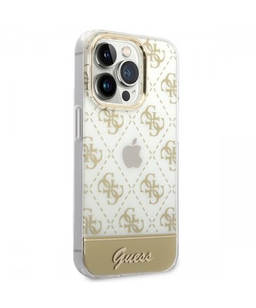 Guess GUHCP14XHG4MHG iPhone 14 Pro Max 6.7 "gold / gold hardcase 4G Pattern Script