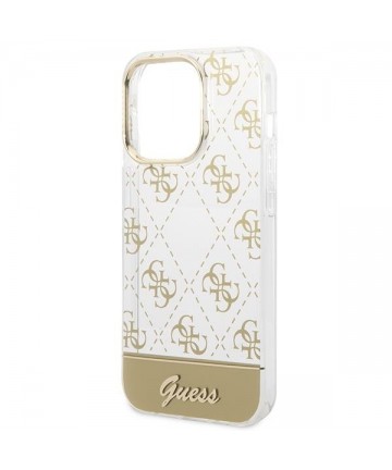 Guess GUHCP14XHG4MHG iPhone 14 Pro Max 6.7 "gold / gold hardcase 4G Pattern Script