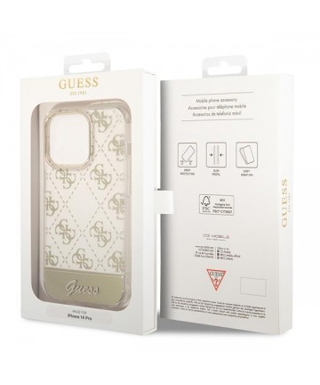 Guess GUHCP14XHG4MHG iPhone 14 Pro Max 6.7 "gold / gold hardcase 4G Pattern Script