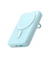 Wireless power bank 10000mAh Joyroom JR-W050 20W MagSafe with stand + USB-C cable - blue