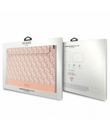 Guess GCube Stripes case for a 14" laptop - pink