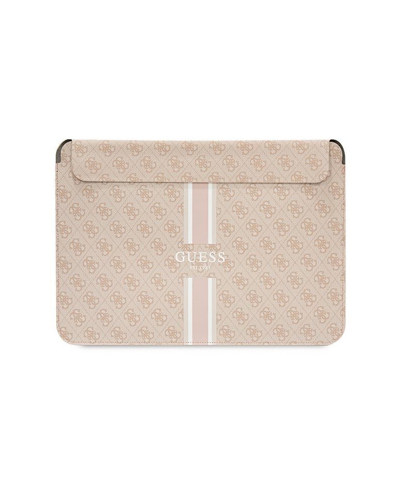 Guess 4G Printed Stripes cover for a 14" laptop - pink