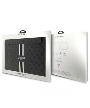 Guess 4G Printed Stripes cover for a 16" laptop - black