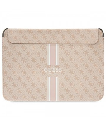 Guess 4G Printed Stripes cover for a 16" laptop - pink
