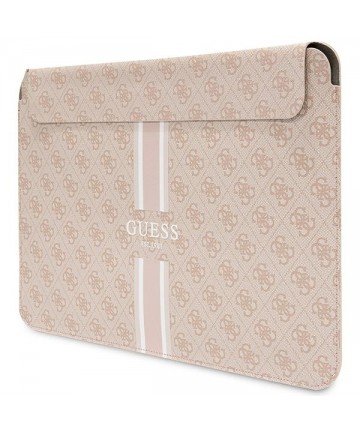 Guess 4G Printed Stripes cover for a 16" laptop - pink