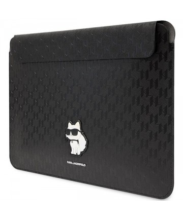 Karl Lagerfeld Saffiano Monogram Choupette case for a 16" laptop - black