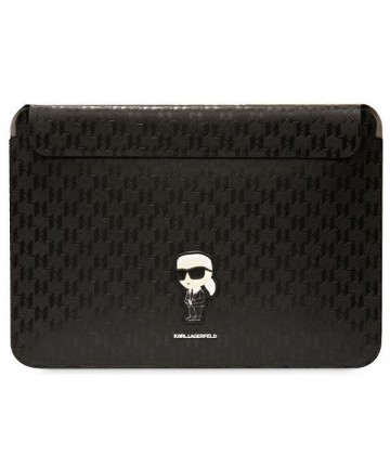 Karl Lagerfeld Saffiano Monogram Ikonik case for a 16" laptop - black