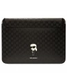 Karl Lagerfeld Saffiano Monogram Ikonik case for a 16" laptop - black