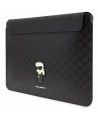 Karl Lagerfeld Saffiano Monogram Ikonik case for a 16" laptop - black