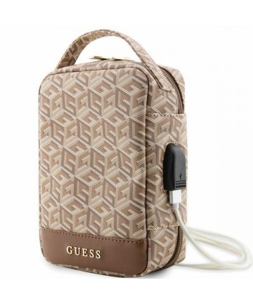 Guess GUHBHGCFSEW Organizer bag - brown GCube Stripe