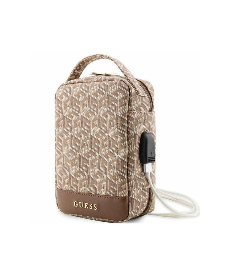 Guess GUHBHGCFSEW Organizer bag - brown GCube Stripe