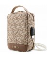 Guess GUHBHGCFSEW Organizer bag - brown GCube Stripe