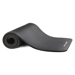 Wozinsky exercise mat 181 x 63 x 0.9 cm thick gymnastic yoga mat black