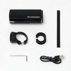 Wozinsky Front Bike Light + USB-C Cable (3000 lm) - Black